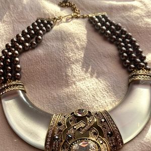 HEIDI DAUS® "Enamel Beaded Crystal Necklace Silver